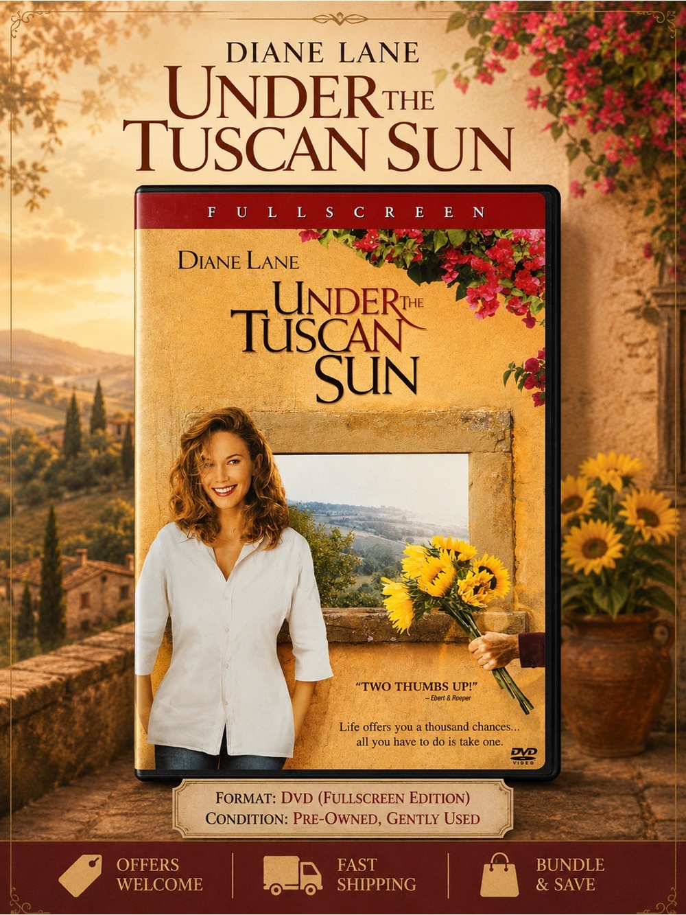 Under the Tuscan Sun DVD Fullscreen Romantic Drama